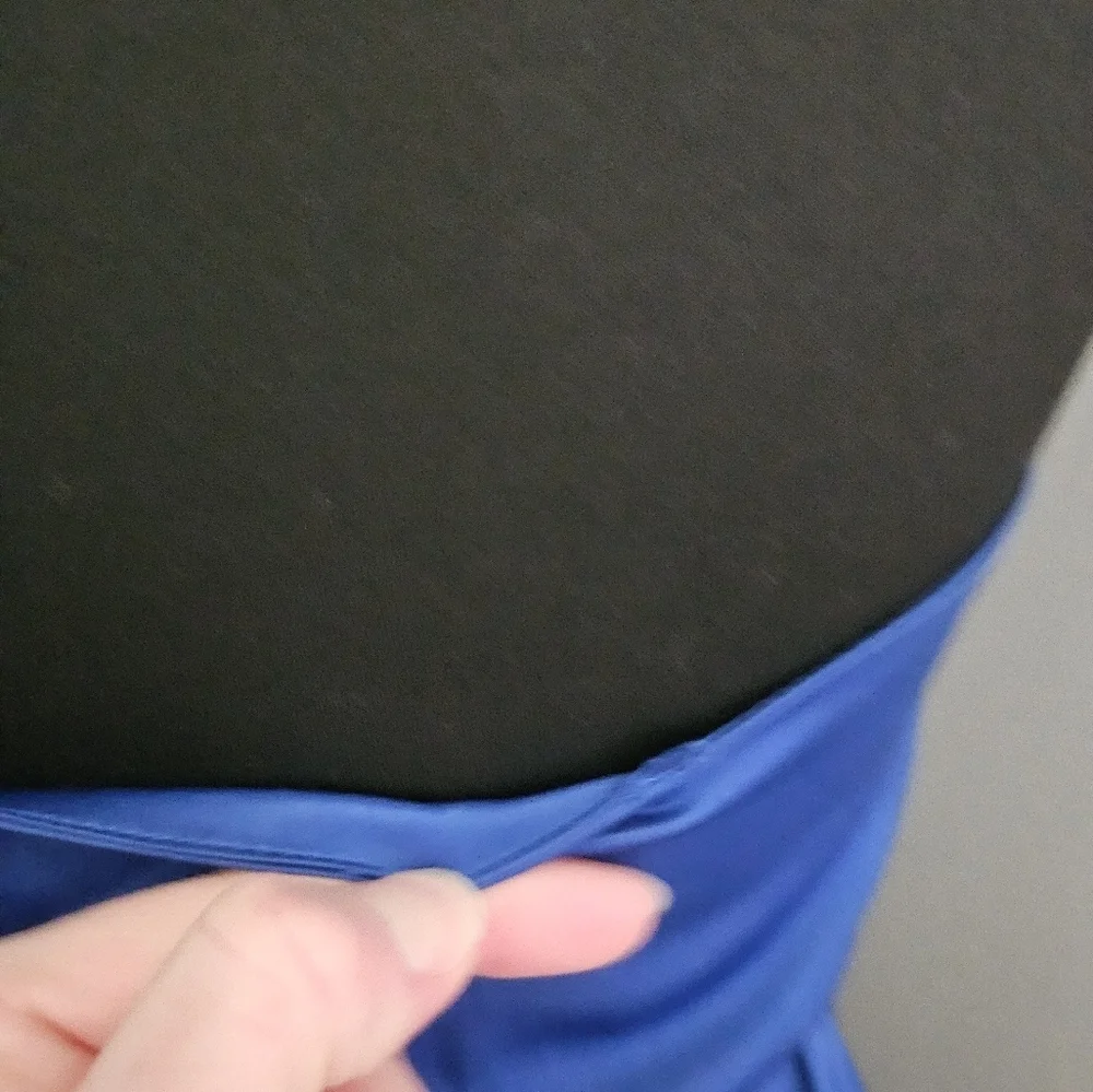 Urban Outfitters Blue Silky Maxi Dress With Side Slit - small - Picture 13 of 13